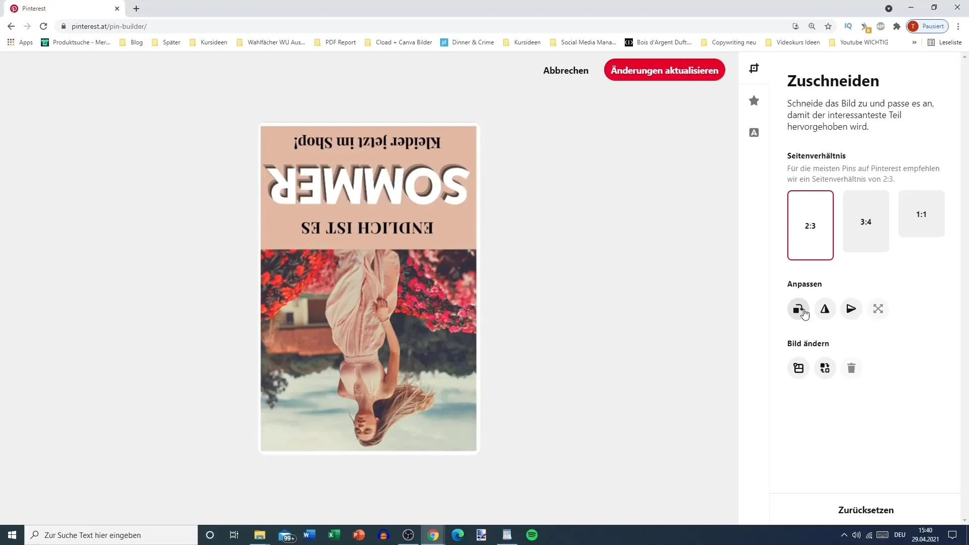 Úprava vašich pinů na Pinterestu - krok za krokem návod