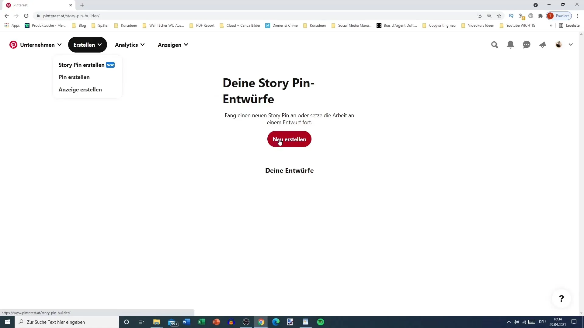 Vytvoření příběhu na Pinterestu - Návod krok za krokem k úspěšnému využití