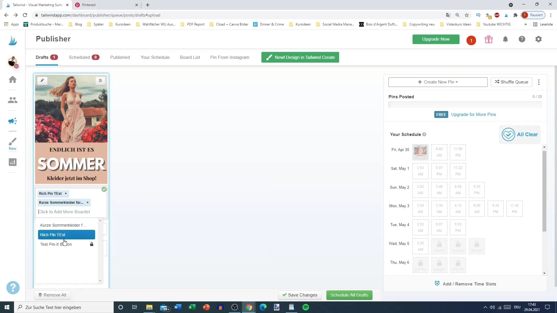 Zadejtevětupro překlad: "Tailwind pro marketing na Pinterestu - krok za krokem průvodce