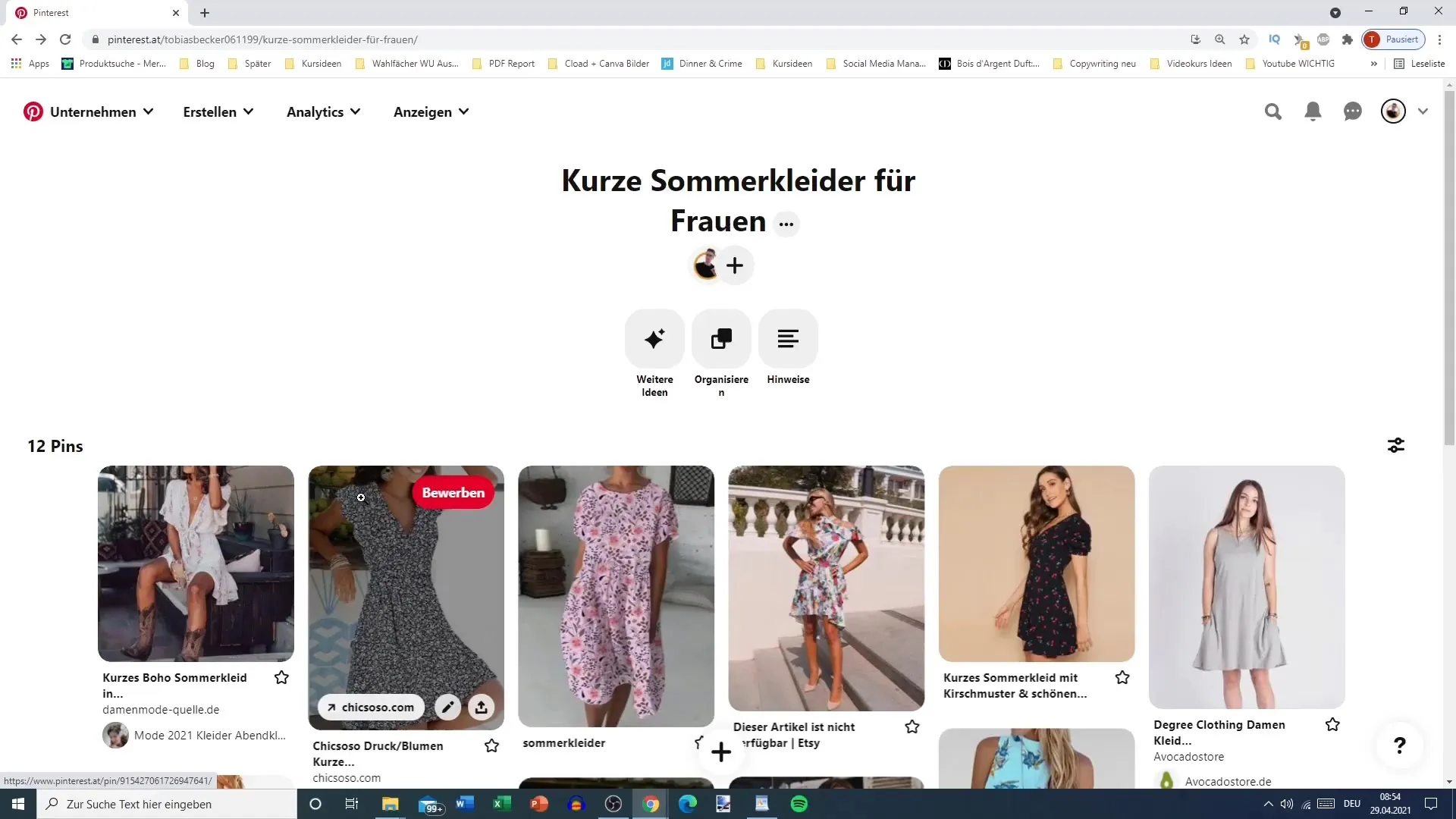 Vytvoření první nástěnky na Pinterestu: krok za krokem návod