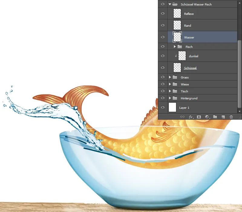Illustration - On the hunt for fish! - Part 3 - Painting fish - Final