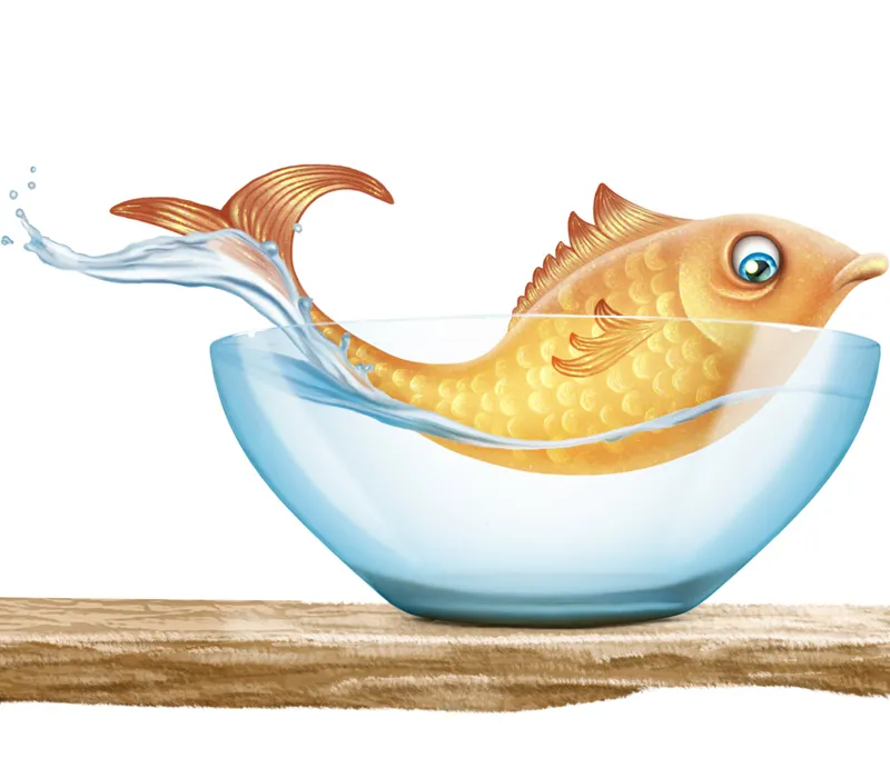 Ilustración - ¡A la caza del pez! - Parte 3 - Pintar peces - Final