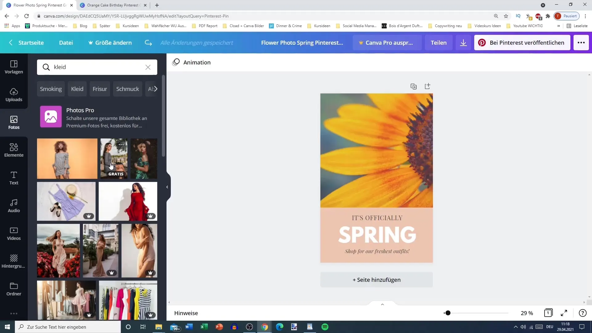 Vytvoření pinu na Pinterestu s Canvou: krok za krokem