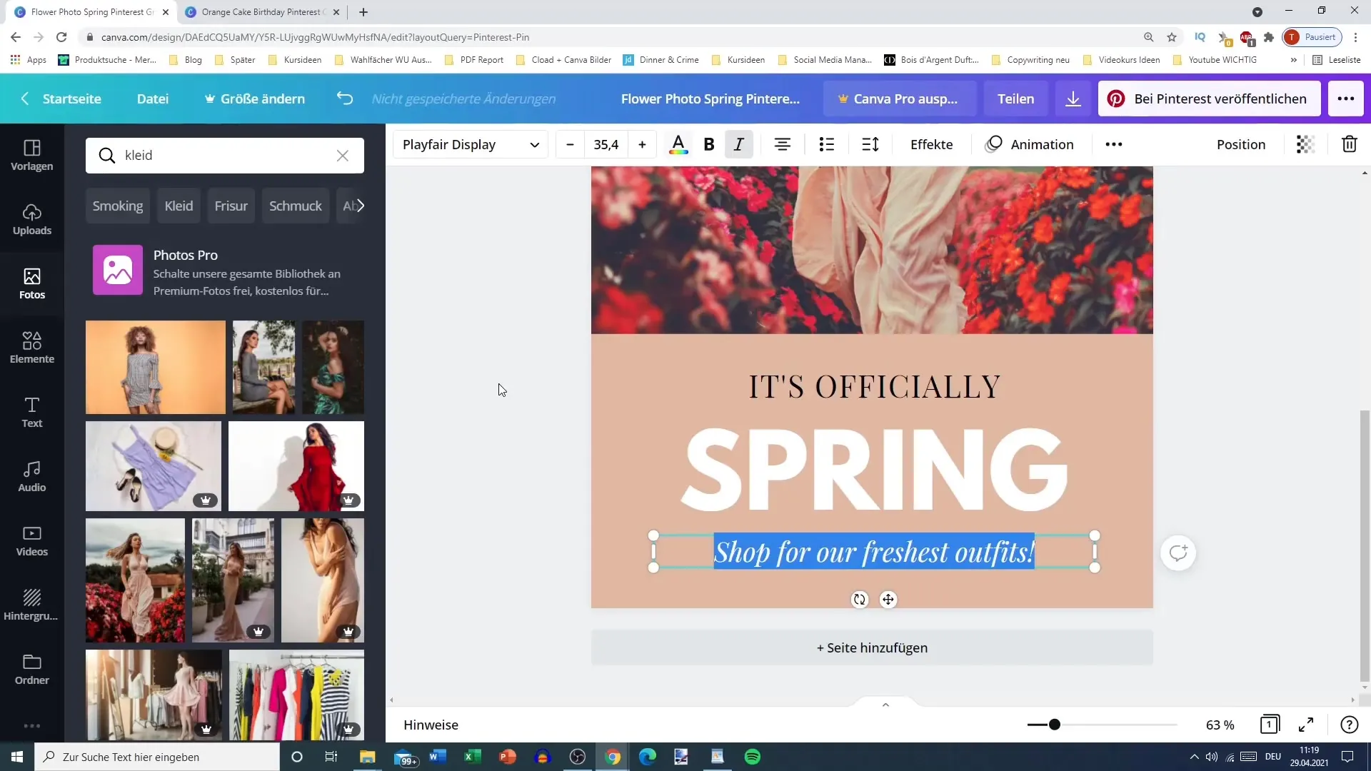 Vytvoření pinu na Pinterestu pomocí Canvy: Krok za krokem