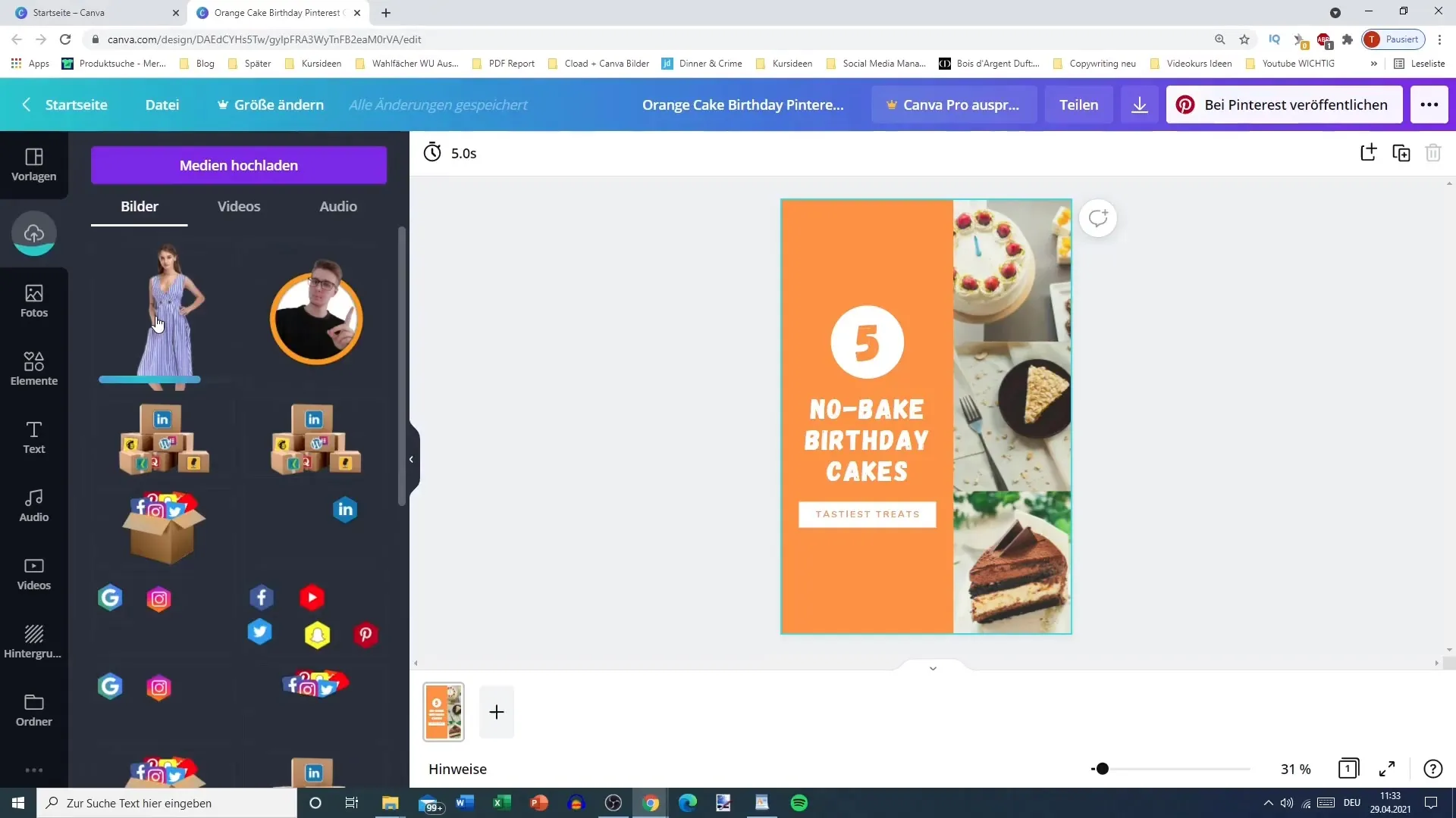 Optimal utformning av Pinterest-pinnar med Canva