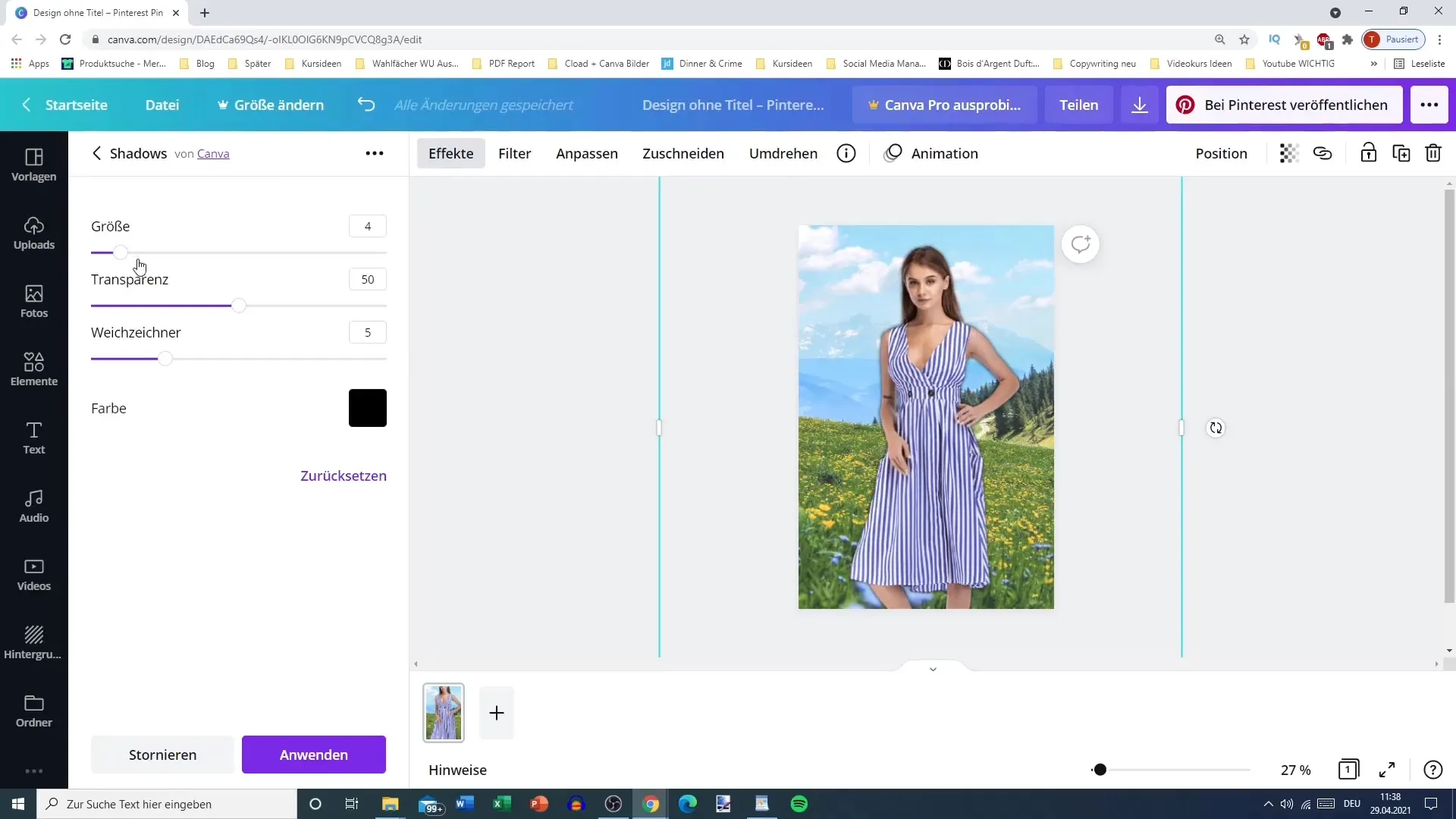 Optimal utformning av Pinterest-pins med Canva