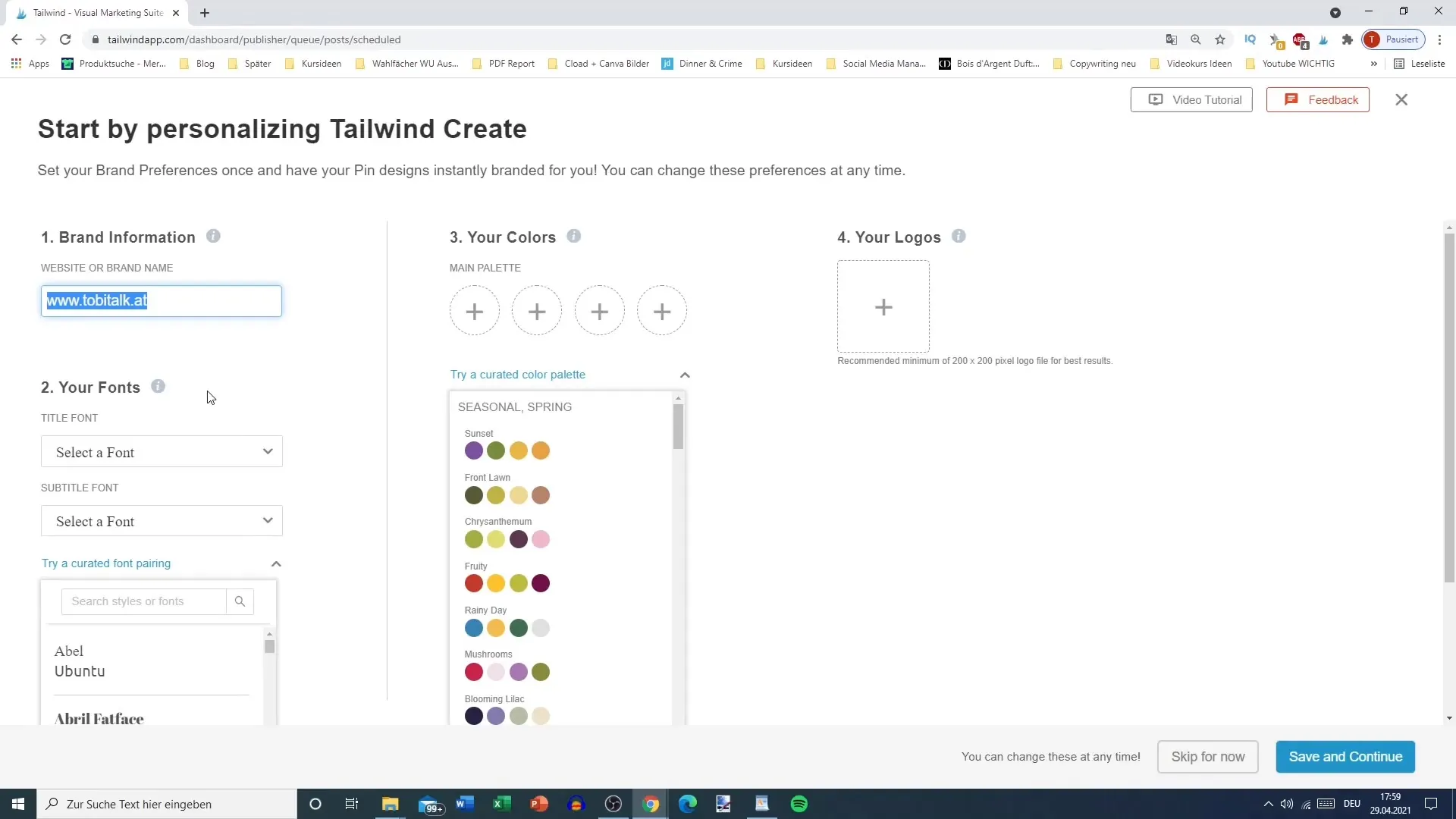 Vytvářejte jednoduše grafiku pro Pinterest s programem Tailwind