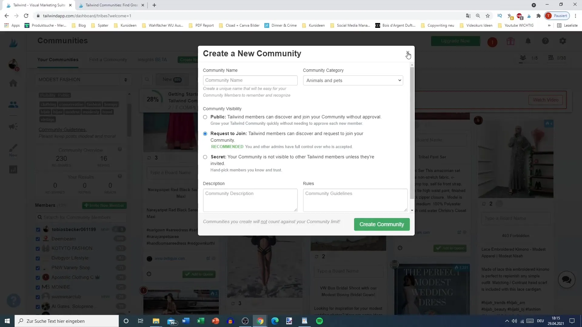Strategie pro využití Tailwind Tribes pro Pinterest