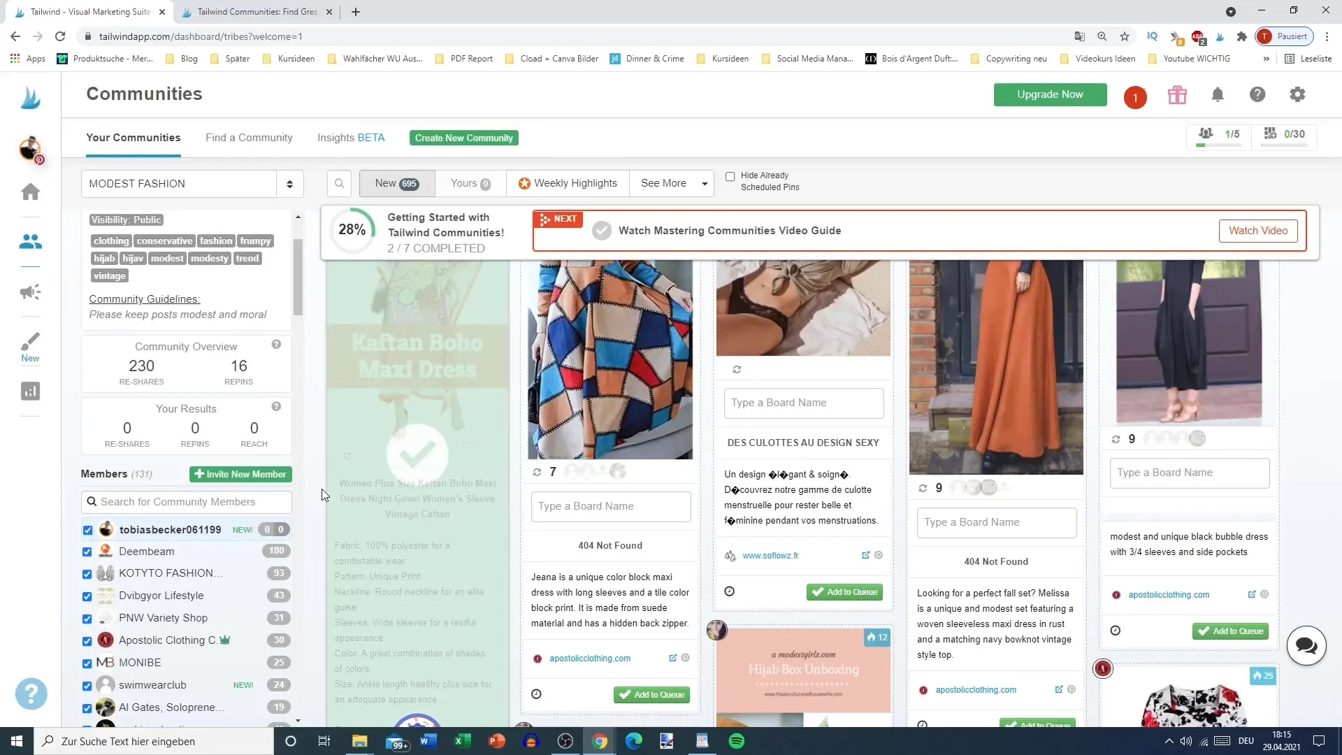 Strategie pro využití Tailwind-Tribes na Pinterestu