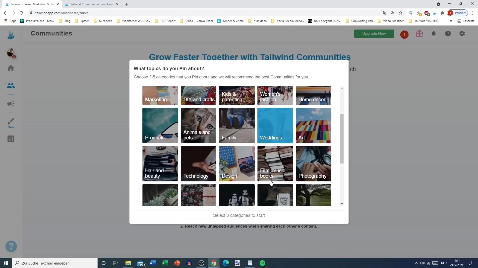 Strategie pro využití kmenů Tailwind na Pinterestu