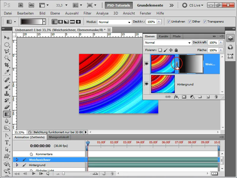 Efecto de transición con animación