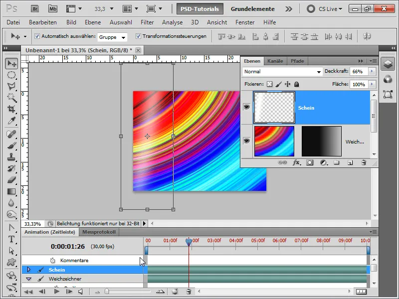 Efecto de transición con animación