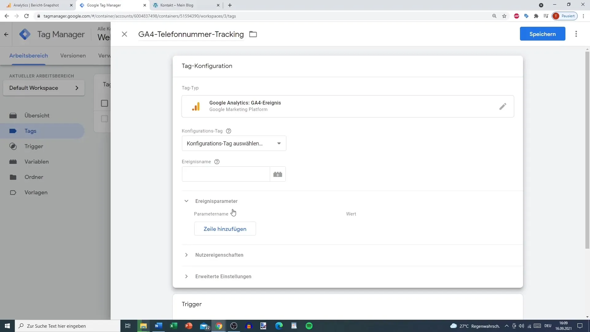 Ereignis-Tracking mit Google Tag Manager einrichten