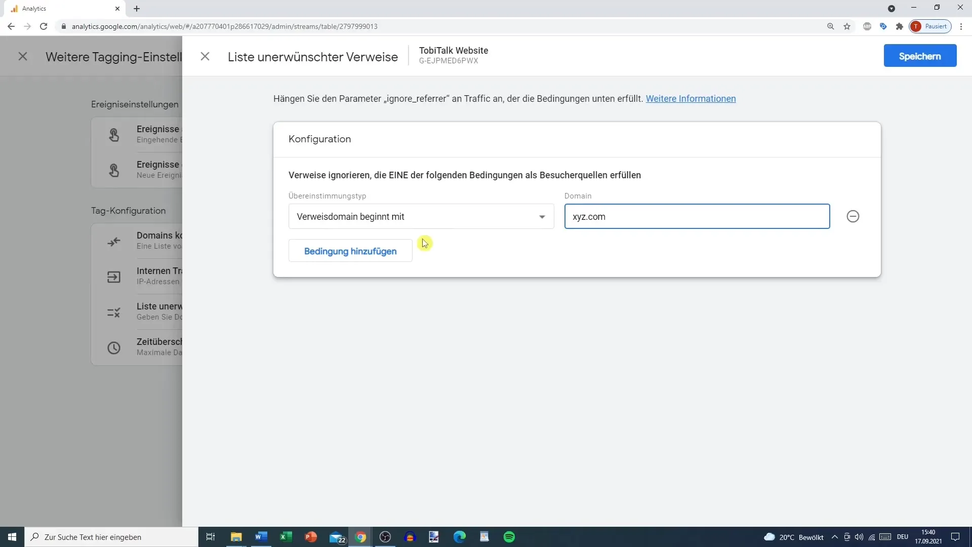 Opsæt uønskede henvisninger i Google Analytics