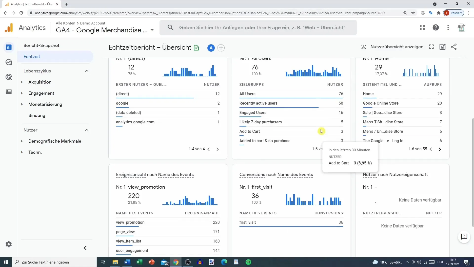 Brug Real-Time-rapporten i Google Analytics effektivt