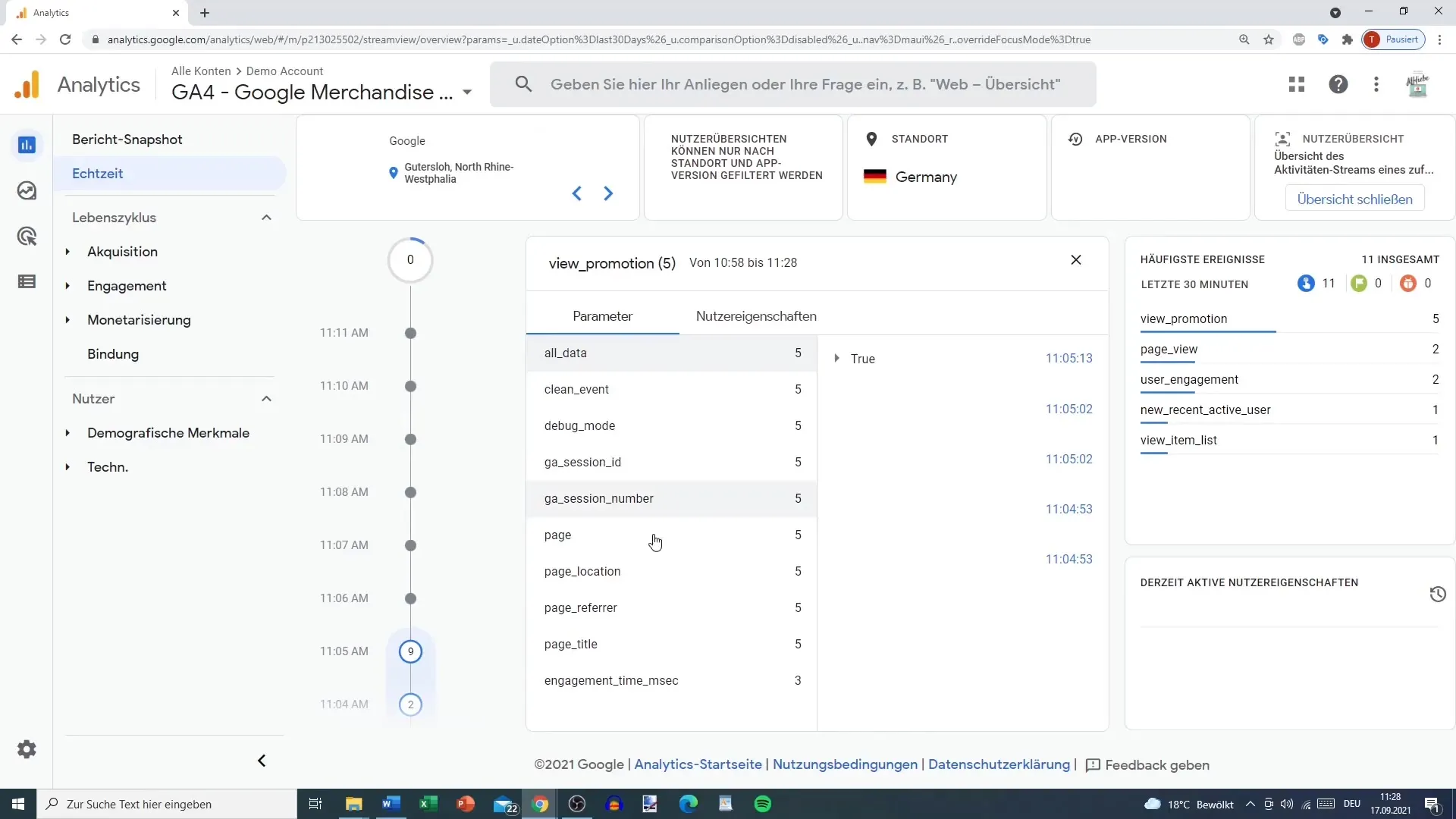Analysere brugerinteraktioner i realtid med Google Analytics