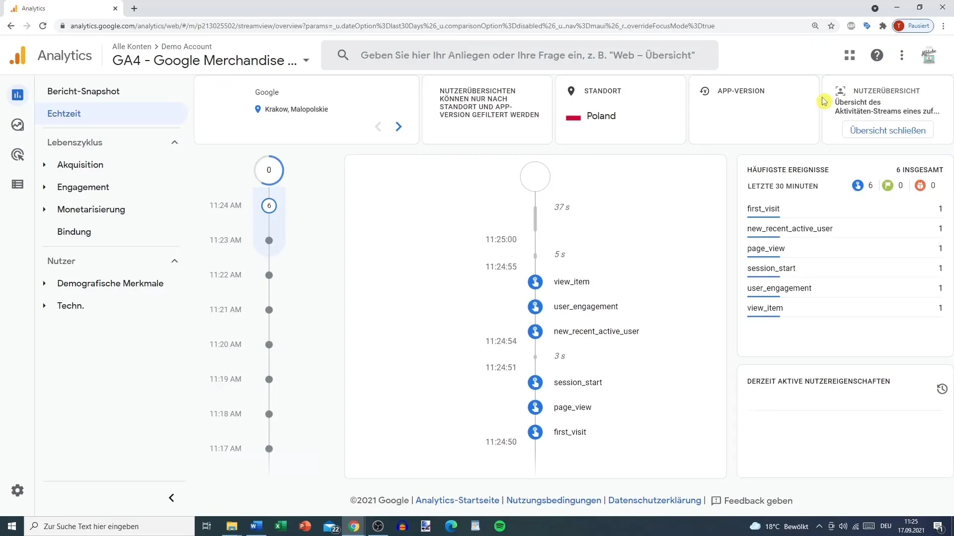 Analysér brugerinteraktioner i realtid med Google Analytics
