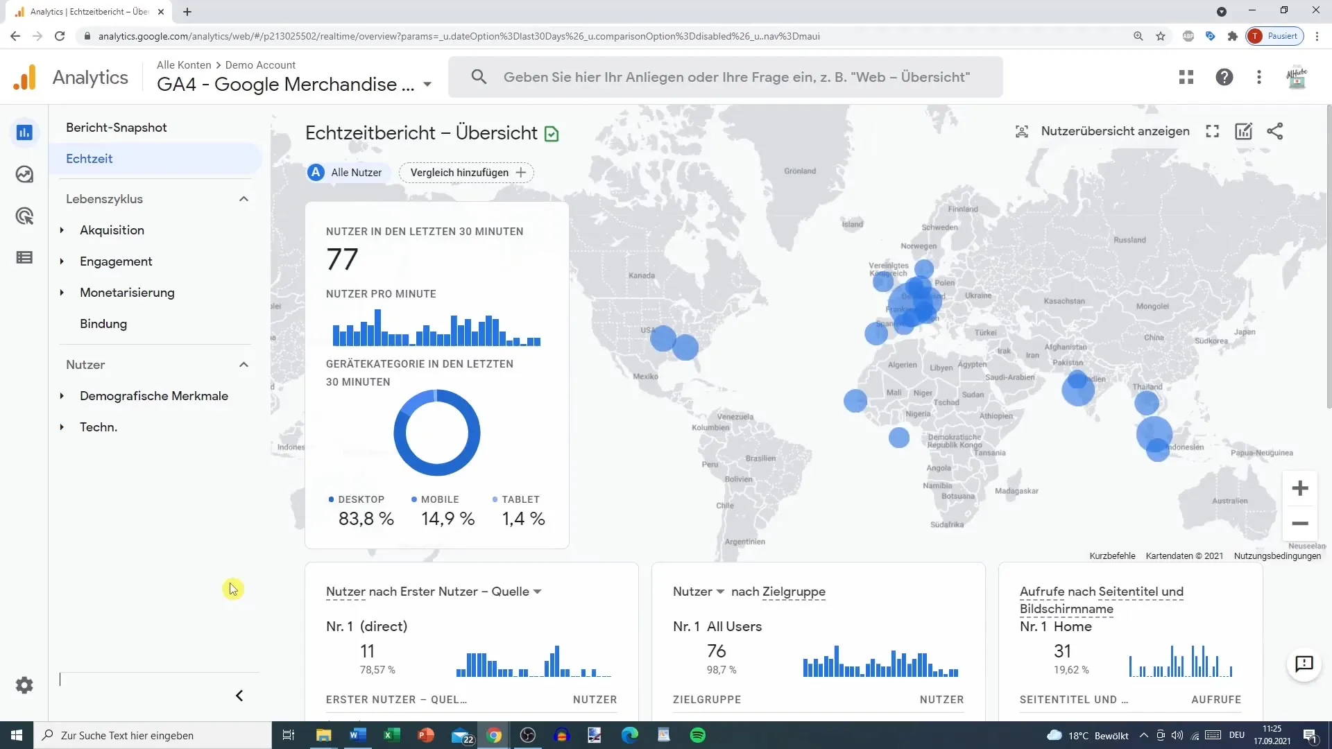 Analysere brugernes interaktioner i realtid med Google Analytics