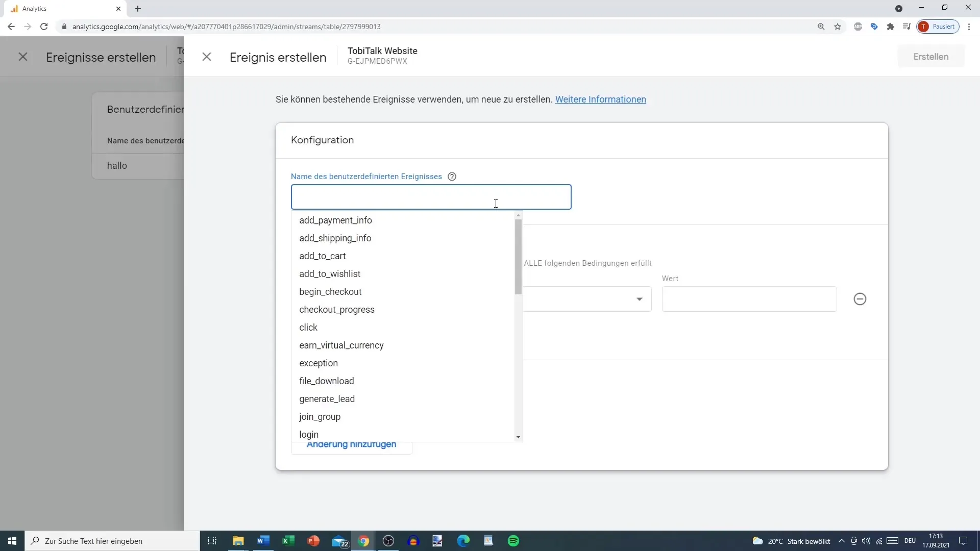 Hændelser i Google Analytics 4 - Opret individuelle sporingsbegivenheder
