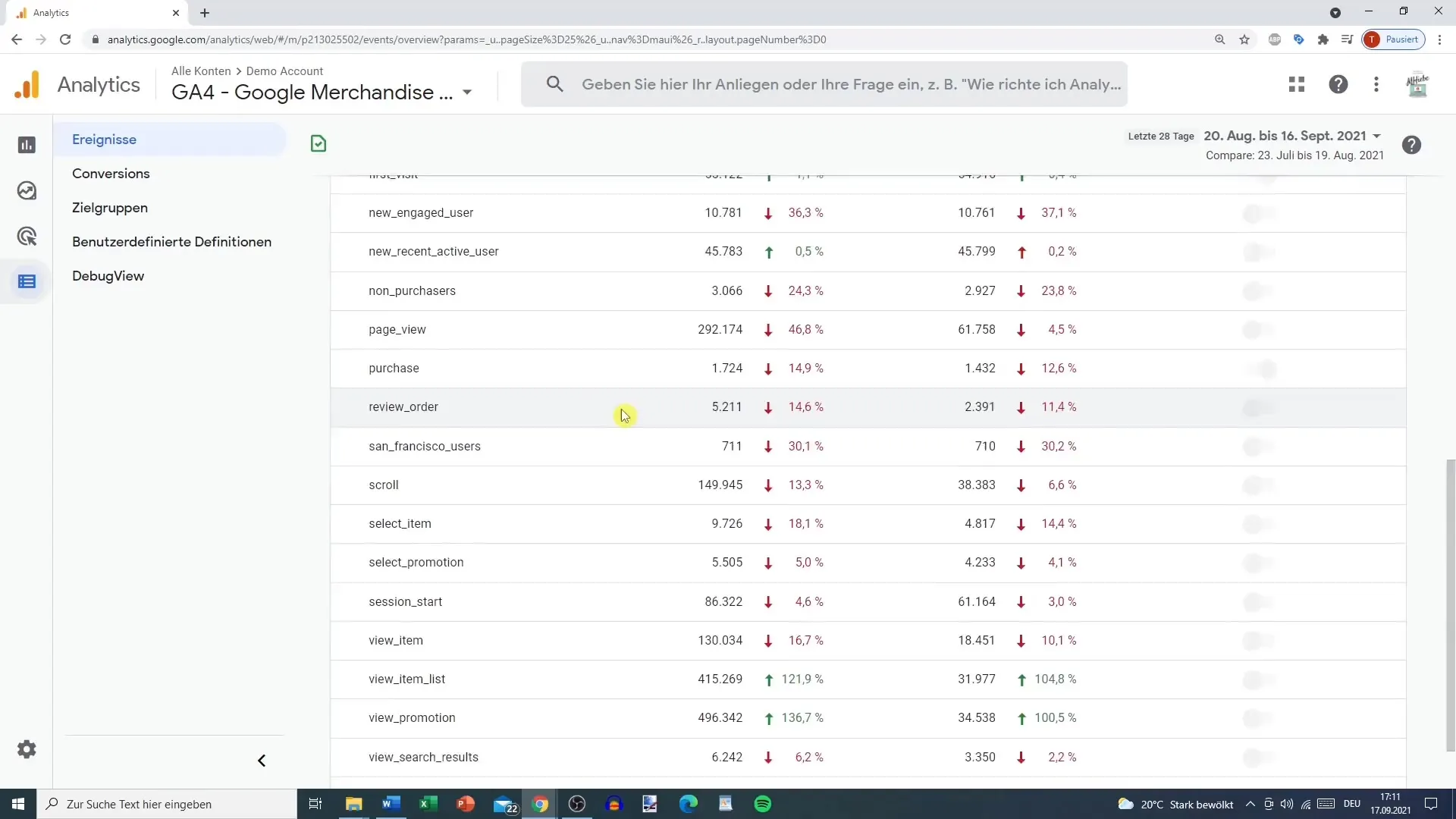 Hændelser i Google Analytics 4 - Opret individuelle sporingsbegivenheder