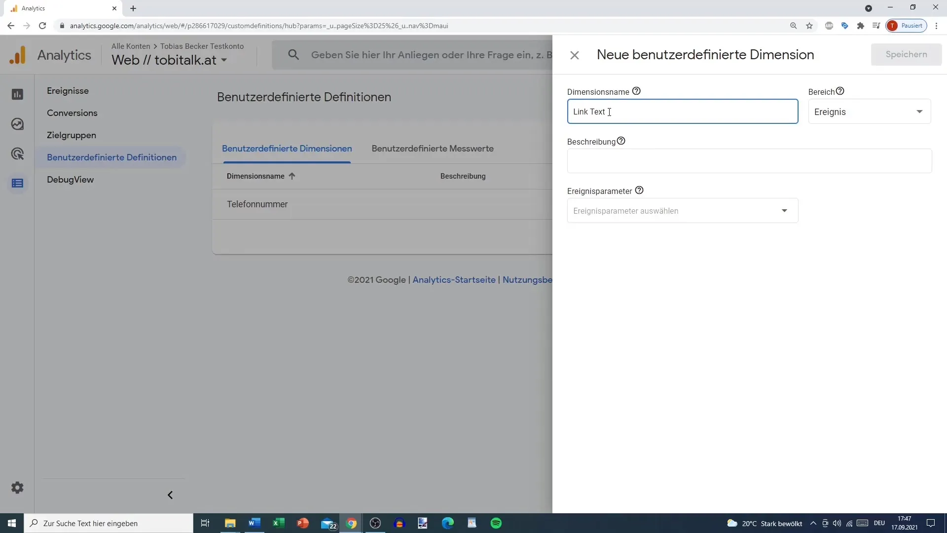 Opret og brug brugerdefinerede definitioner i Google Analytics