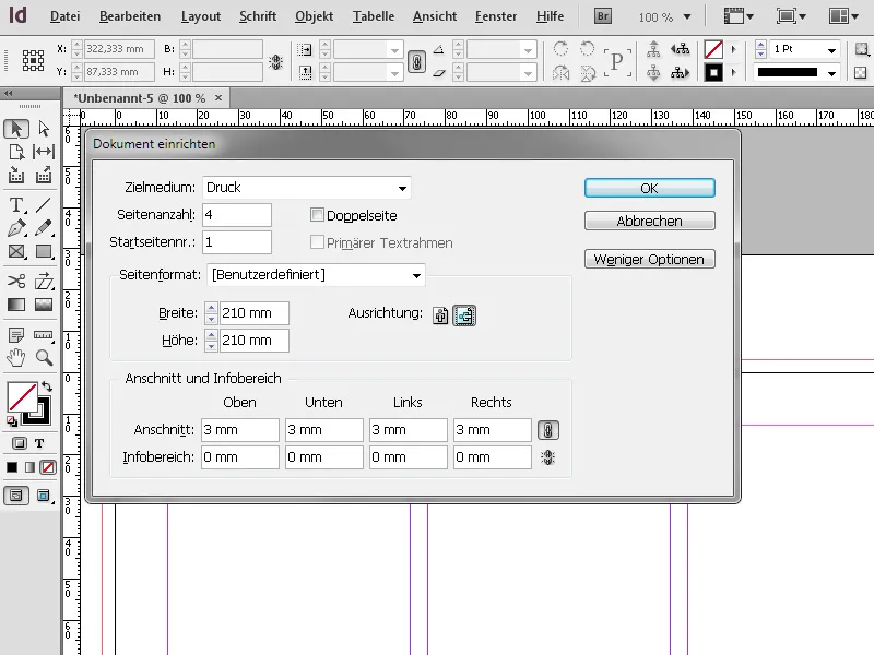 Ρύθμιση περιοχής τύπου στο InDesign