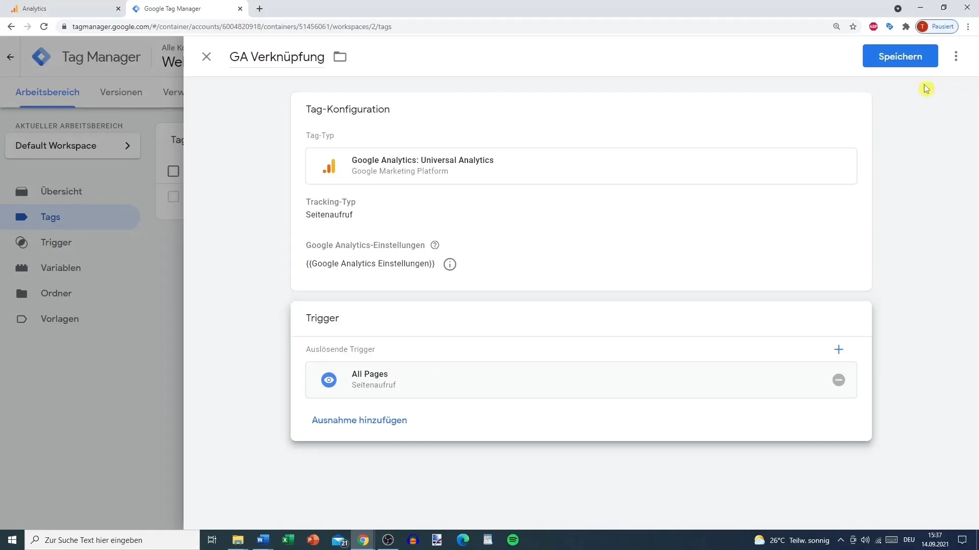 Forbind Google Tag Manager med Google Analytics