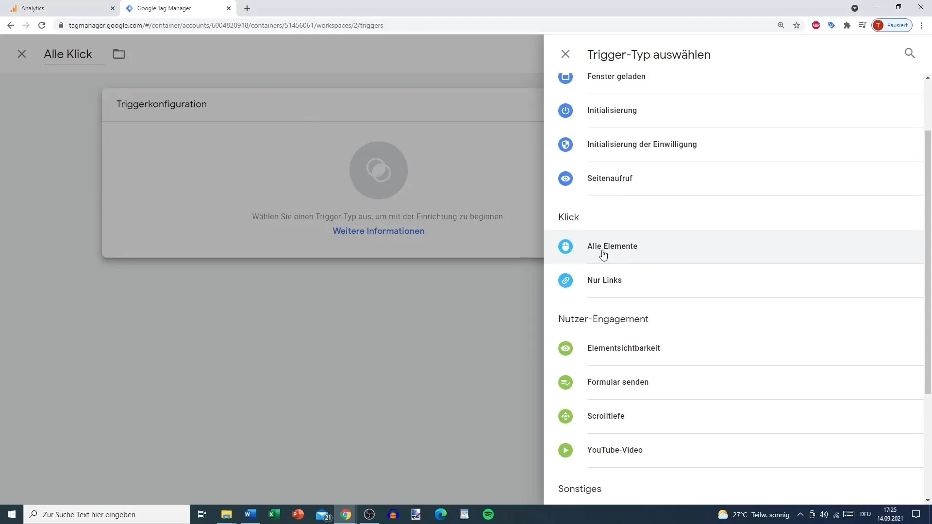 Opsæt Klik-udløser i Google Analytics for fuld tracking