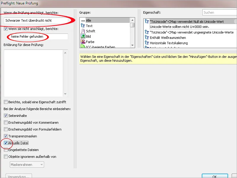 Benutzerdefinierte Prüf- und Korrekturregeln in Acrobat definieren