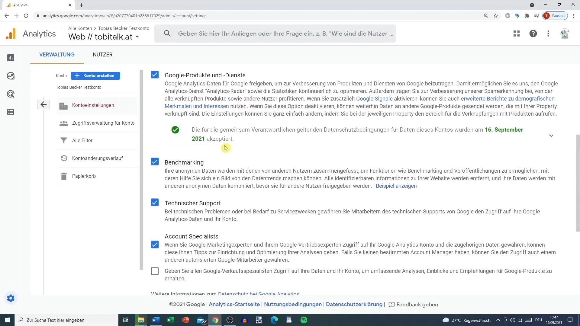 Administrer Google Analytics-konto og -brugere - trin-for-trin-guide