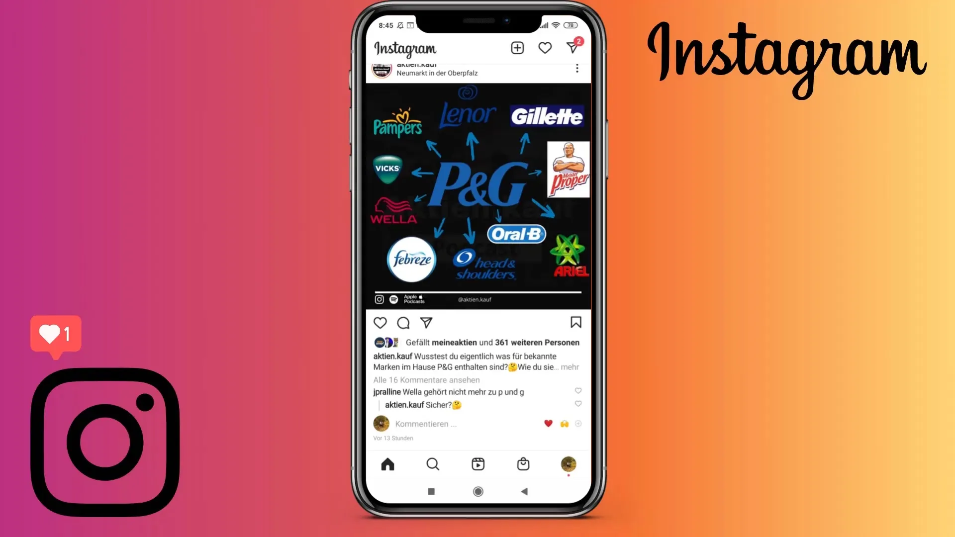 Effective use of the Instagram feed and the homepage
