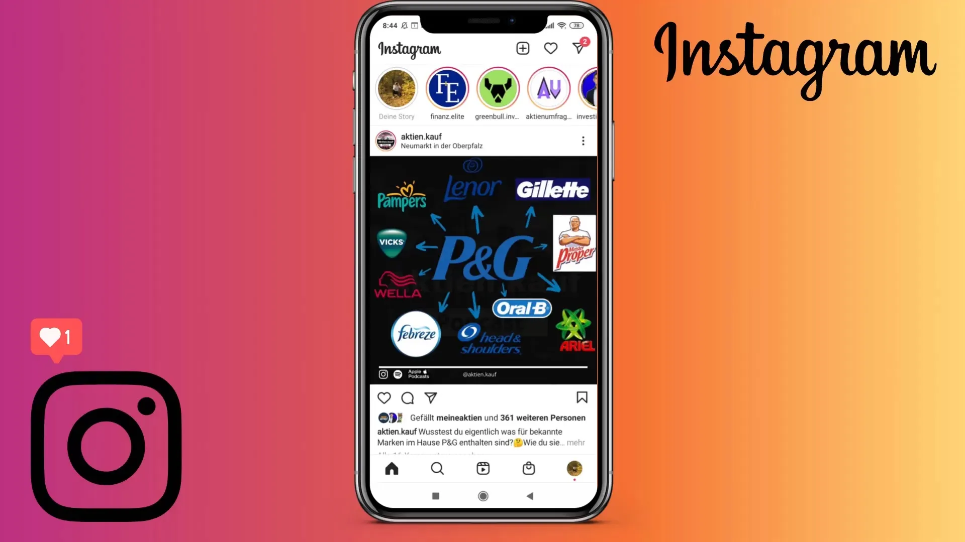 Effective use of the Instagram feed and the homepage