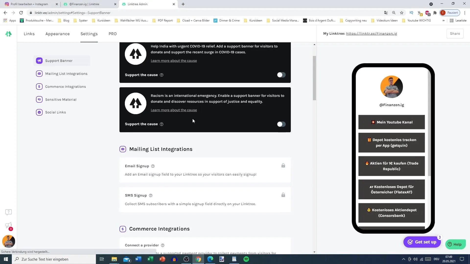 Ecco come utilizzare Linktree in modo efficace su Instagram