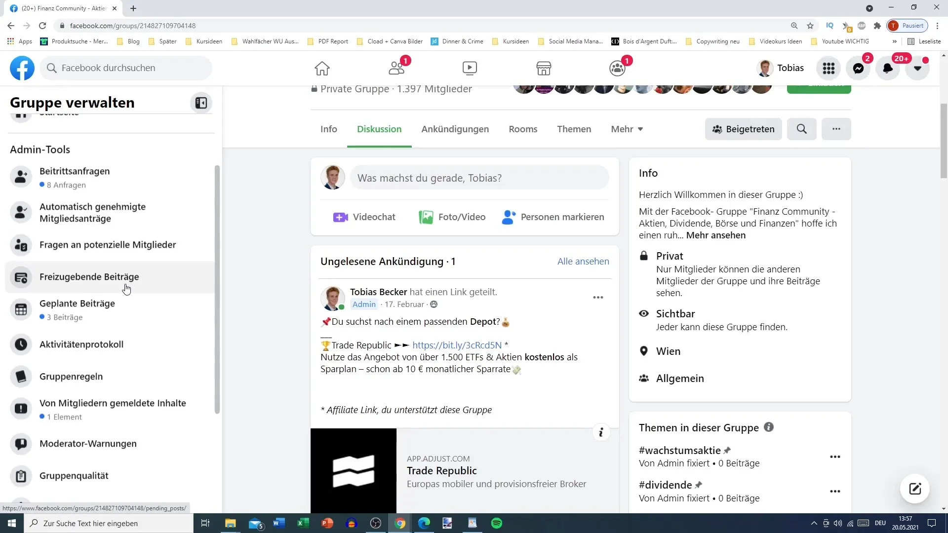 Instagram Reichweite steigern durch Facebook Gruppen