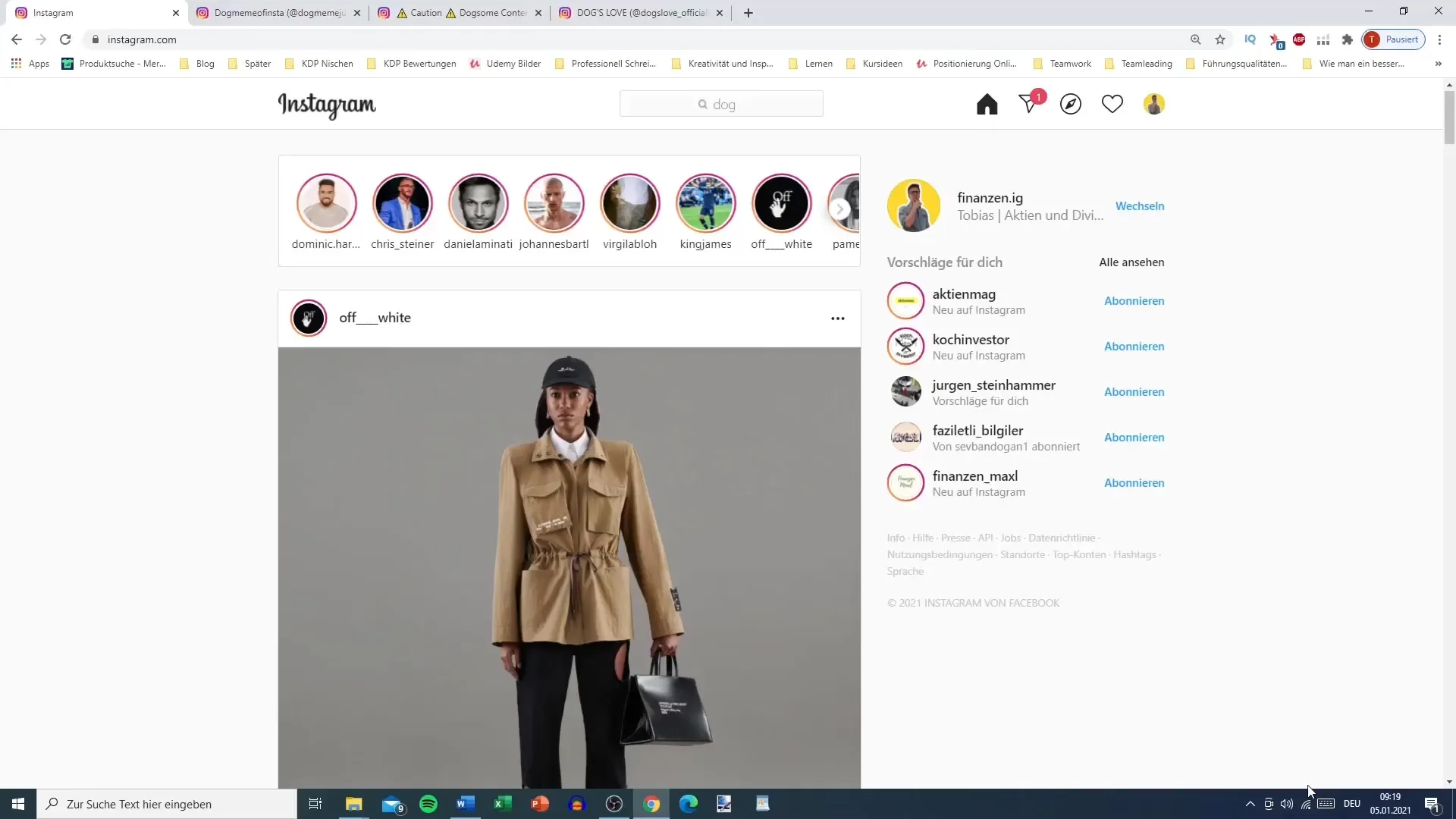 Seleccionar un nicho y un nombre para el perfil de Instagram