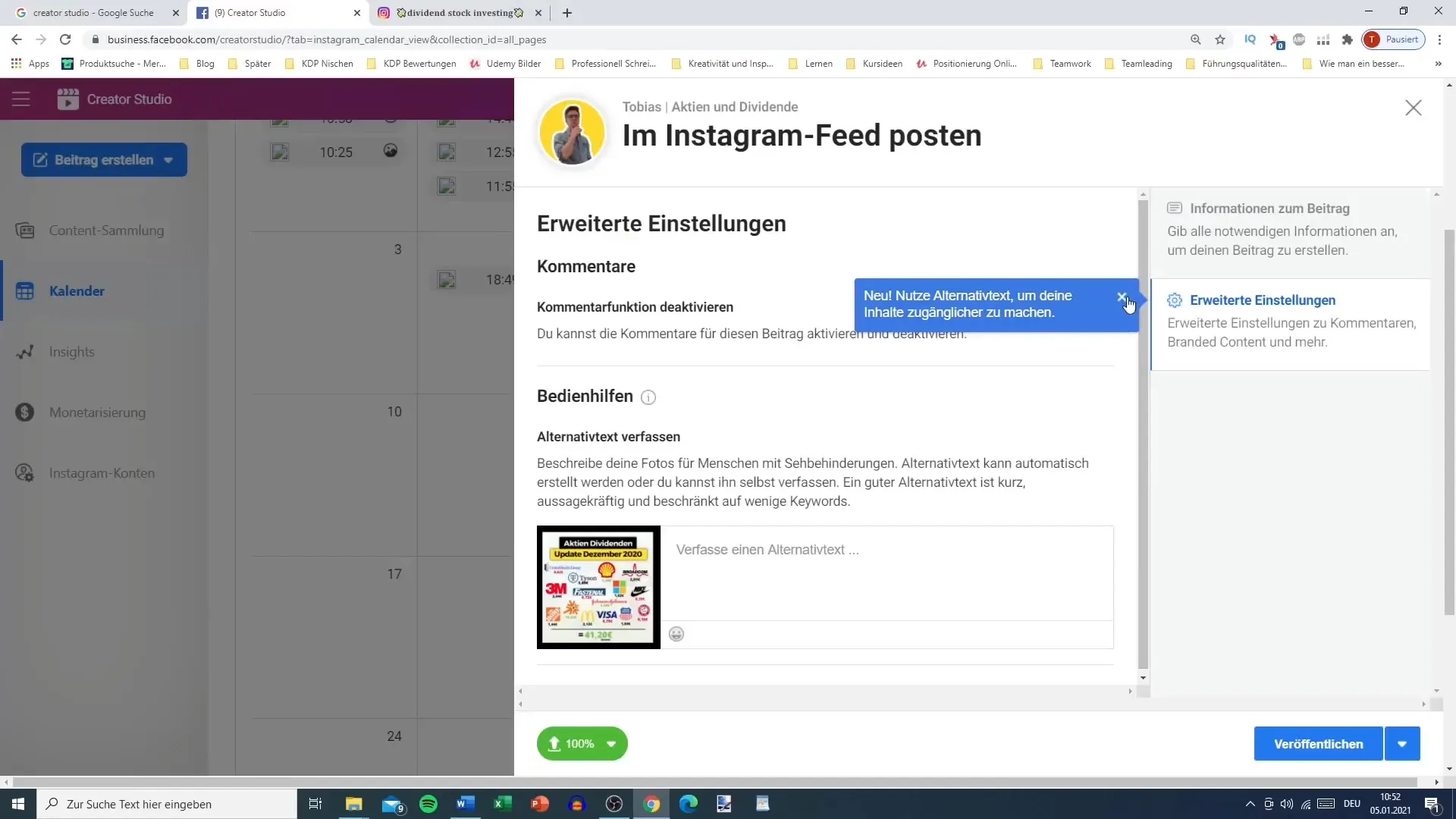 Planifier les publications Instagram avec le Creator Studio Planifier les publications Instagram avec Creator Studio