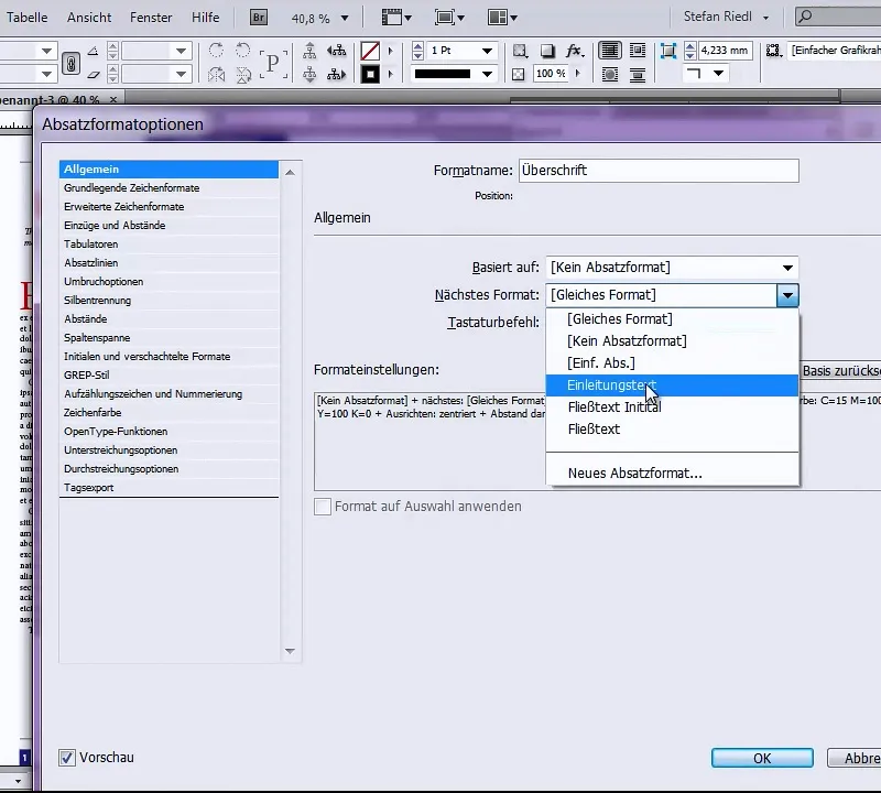 Formatear la columna con un solo clic