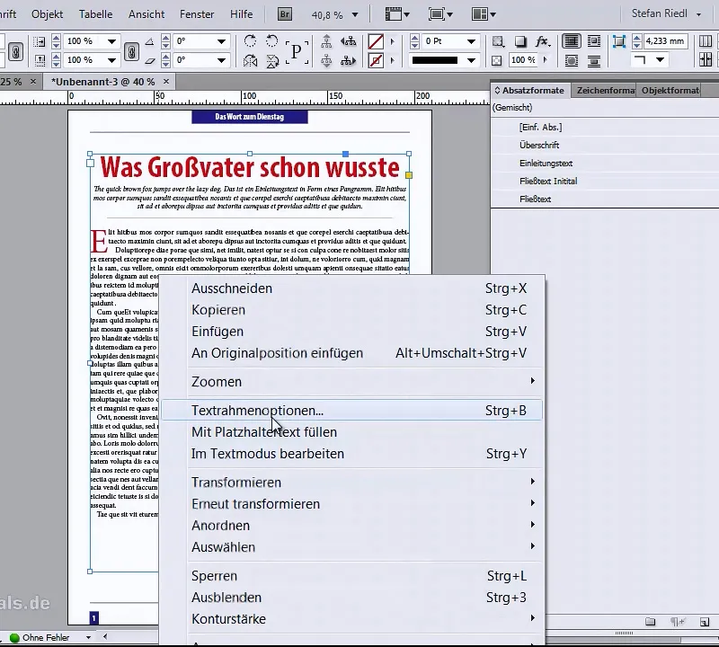 Formatear la columna con un solo clic