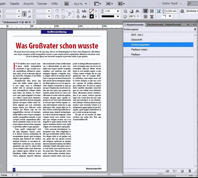 Formatear la columna con solo un clic