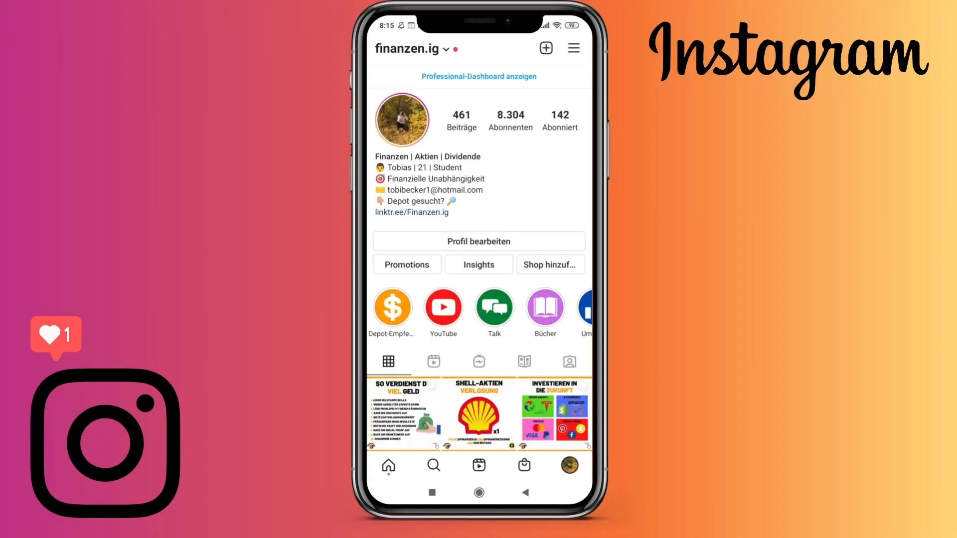 Use effective hashtags and keywords on Instagram