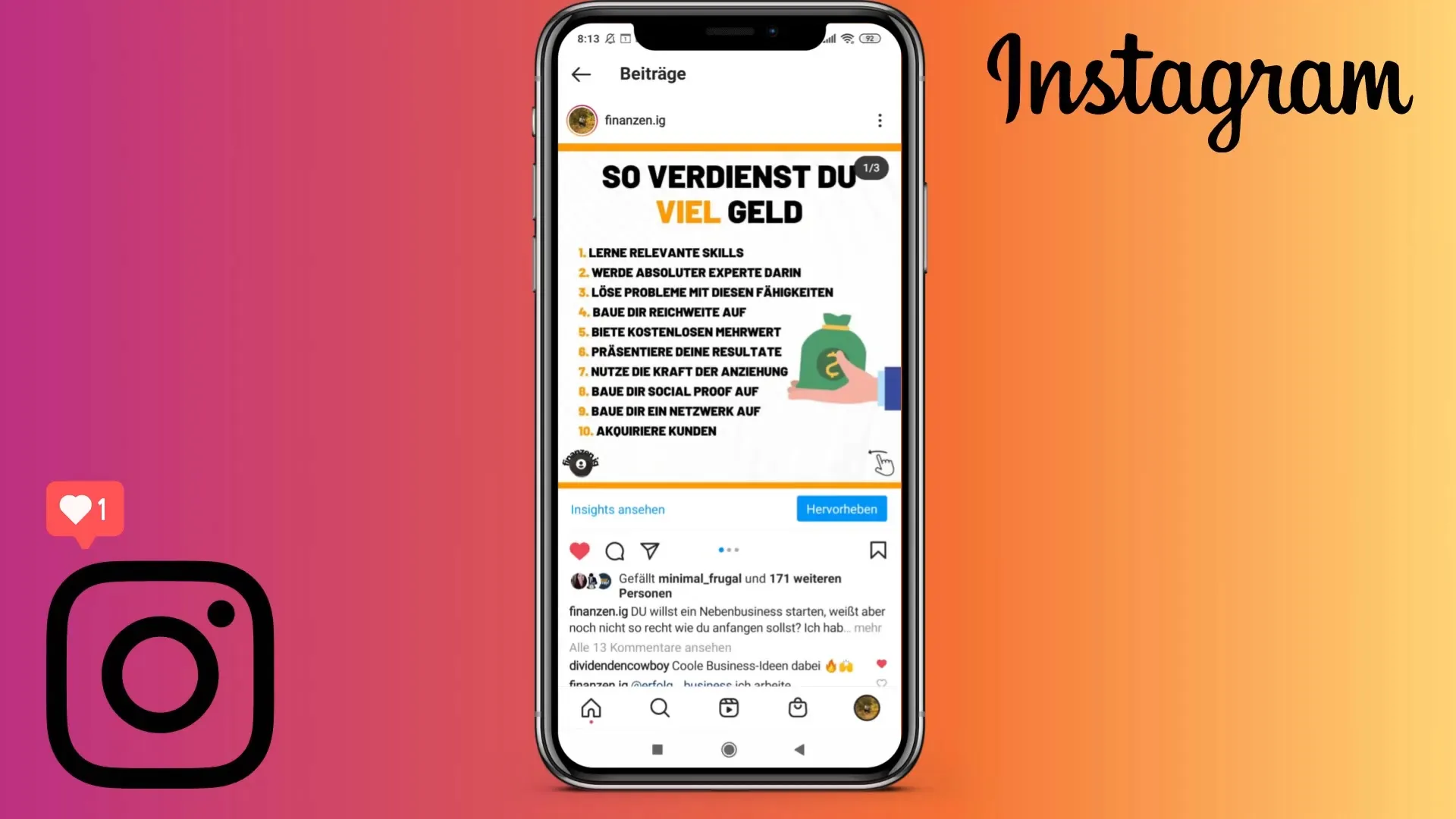 Use effective hashtags and keywords on Instagram
