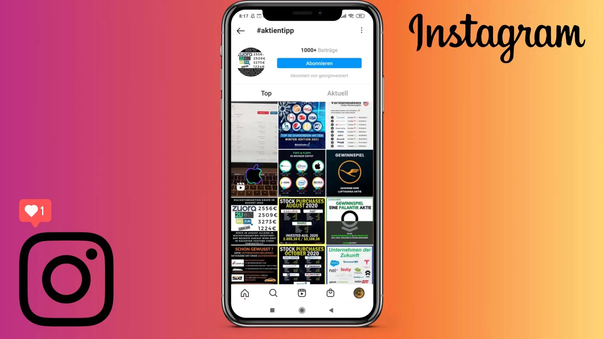 Use effective hashtags and keywords on Instagram