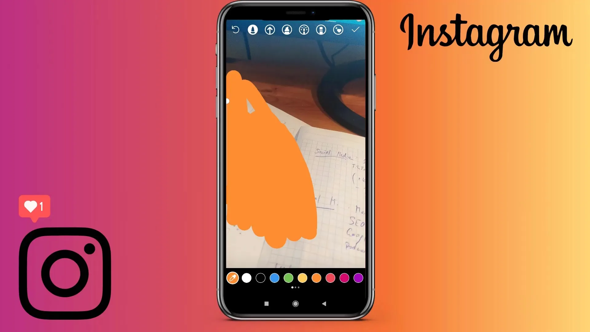 Einfarbiger Hintergrund für Instagram Stories erstellen
