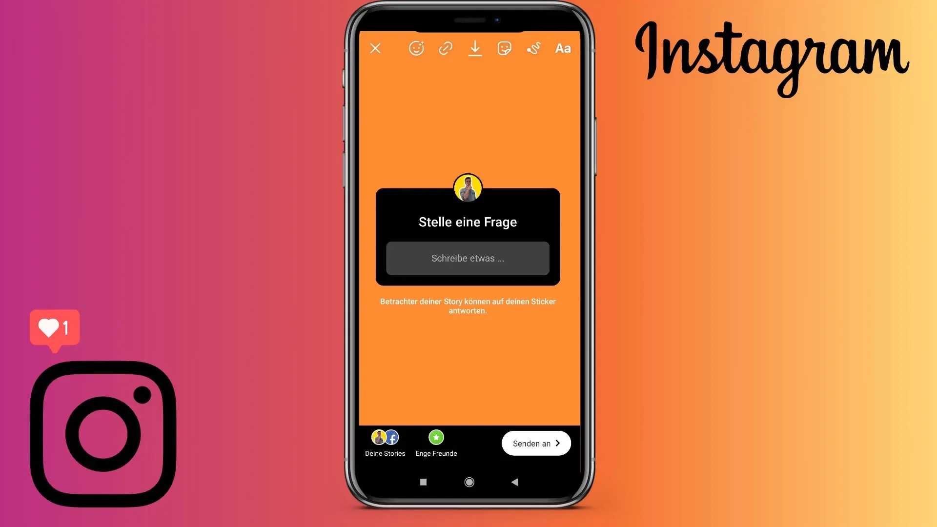 Einfarbiger Hintergrund für Instagram Stories erstellen