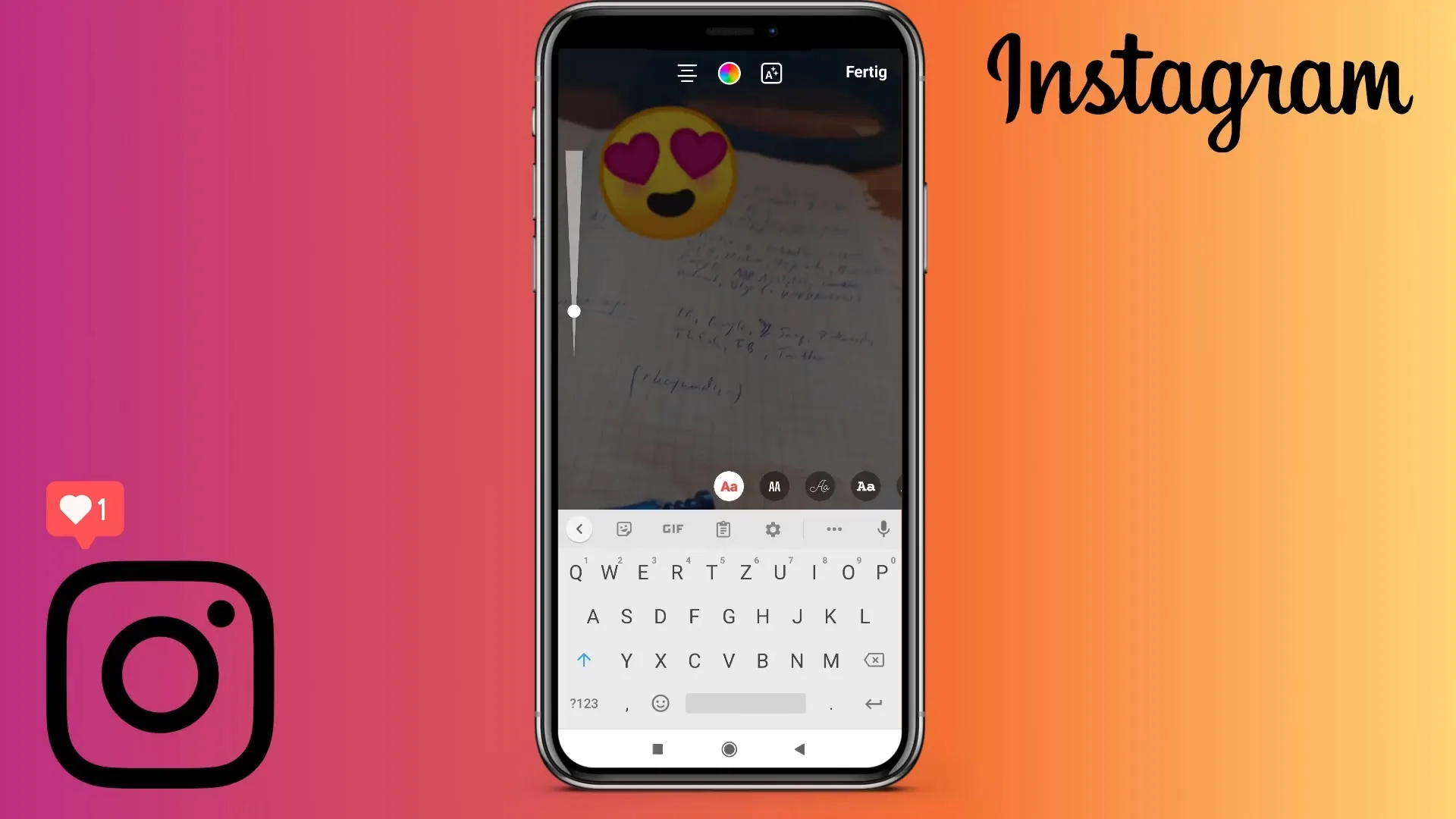 Emojis lumineux pour les stories Instagram