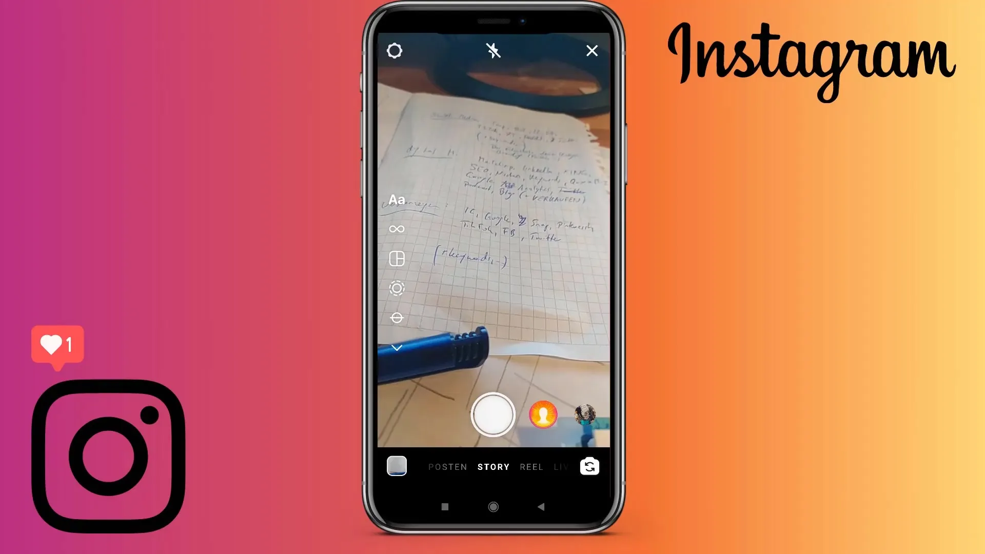 Émojis lumineux pour les stories Instagram