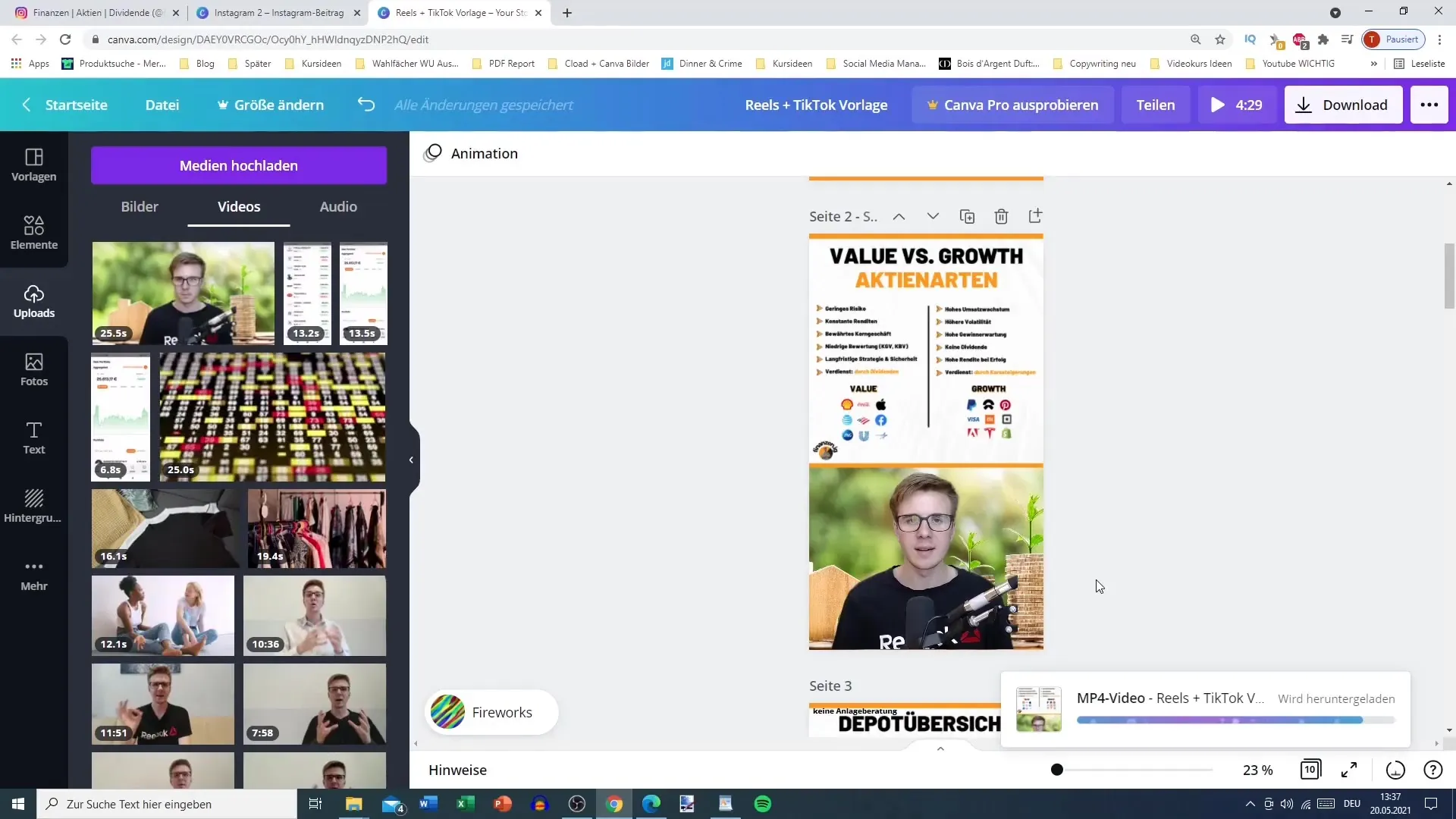 Créer des reels avec Canva pour Instagram Créer des bobines avec Canva pour Instagram