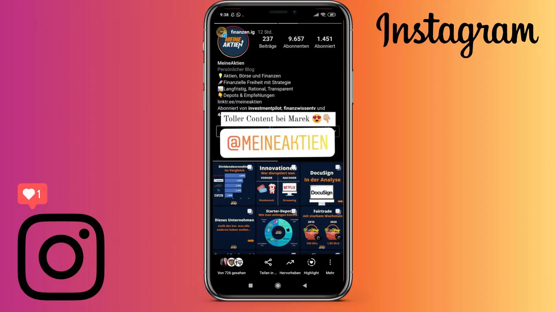 Analyze and optimize Instagram story statistics