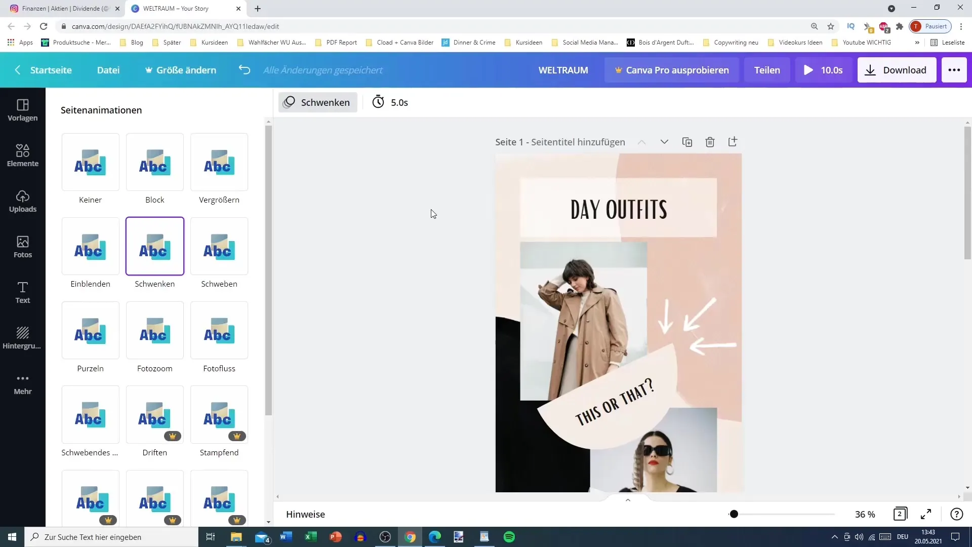 Maak een snackbar voor creatieve reels met Canva
