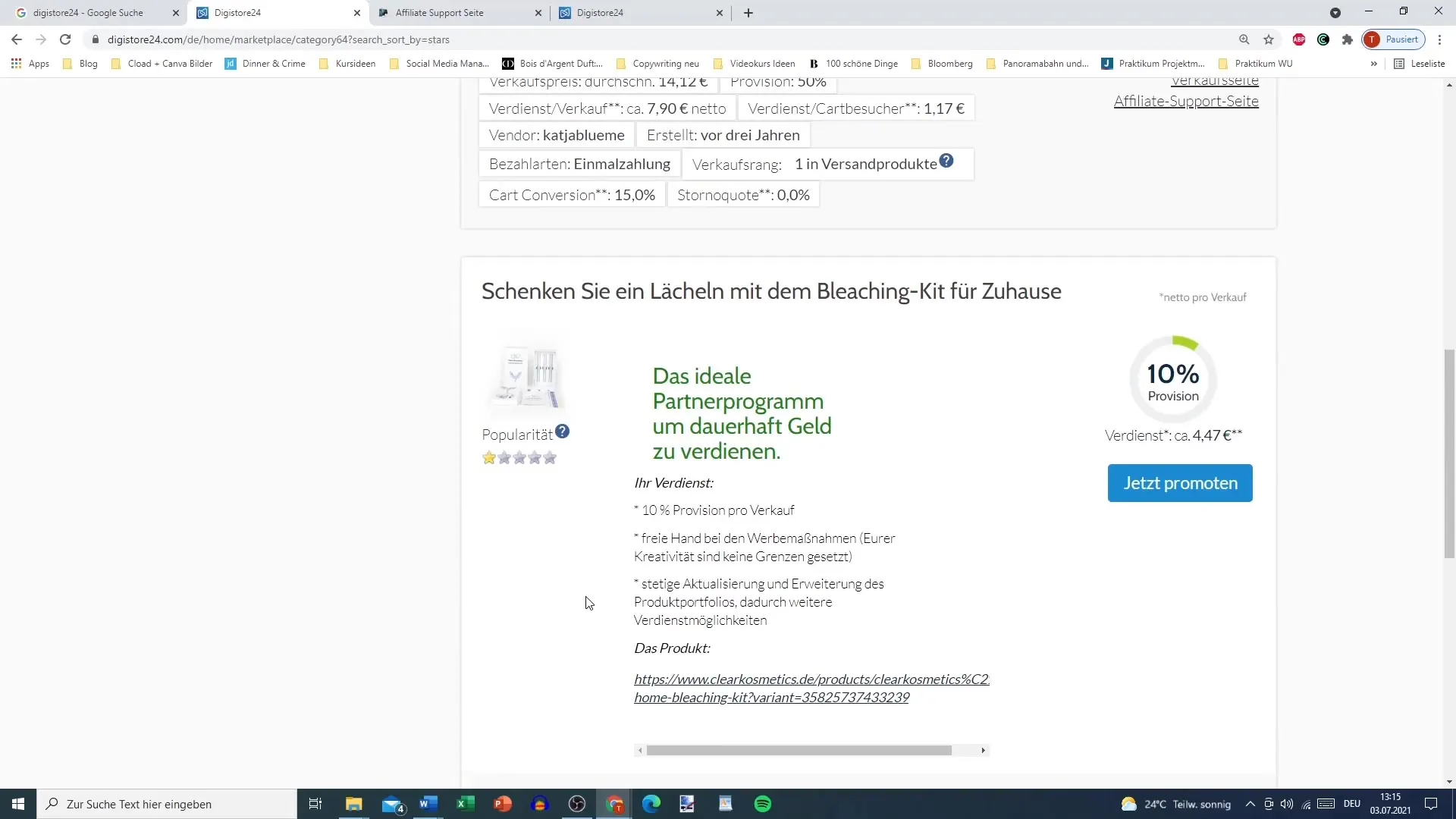 Encontrar productos atractivos en Digistore